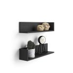 Coppia di Mensole Luxury, Nero Frassino