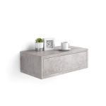 Comodino sospeso Riccardo, Grigio Cemento