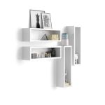 Set di 4 Cubi da parete, Iacopo, Bianco Lucido