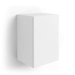 Pensile cubo con anta, Iacopo, Bianco Frassino