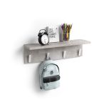 Appendiabiti da parete, Rachele, da 60 cm, Grigio Cemento