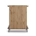 Credenza Alta Olivia con 2 Ante (97x40,3x120 cm), Rovere Rustico