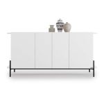 Madia Olivia con 4 ante (167x40,3x81,7 cm), Bianco Frassino