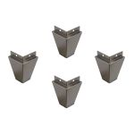 Set 4 Piedini per Tavolino, Evolution, in Acciaio INOX