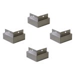 Mobili Fiver, Set 4 Piedini per Tavolino, iCube, in Acciaio INOX, Made in Italy