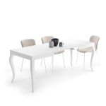 Tavolo Allungabile Classico, 120(200)x80 cm, Bianco Opaco