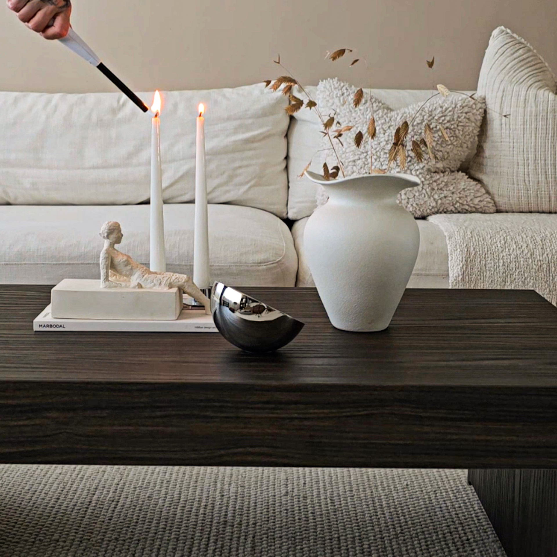 Evolution low Coffee Table 47.2 x 23.6 in, Dark Walnut