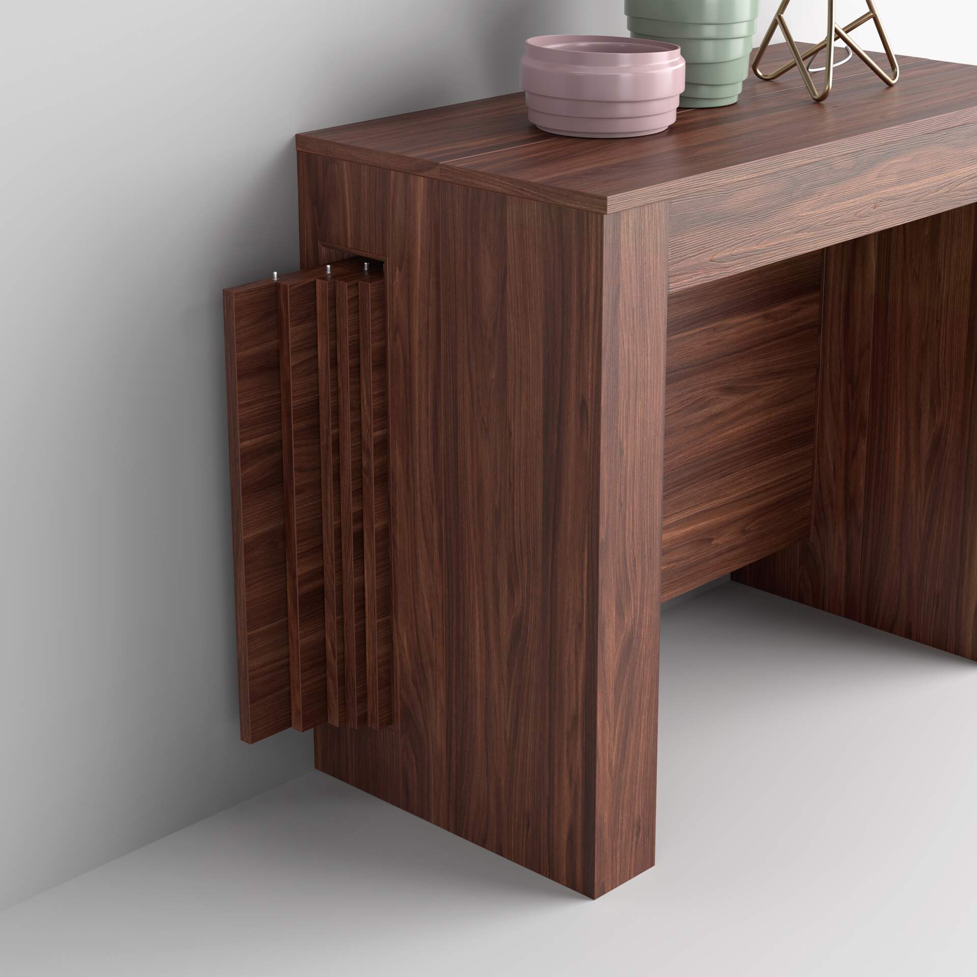 Easy, Extendable Console Table with extension leaves holder, 17.7(120.1 ...
