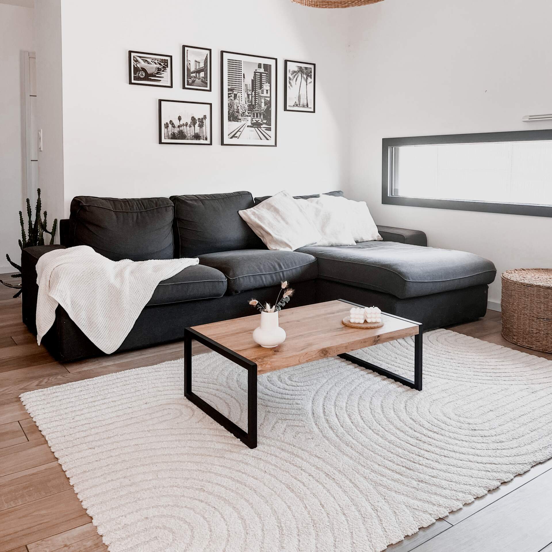 Luxury low Coffee table, Rustic Oak