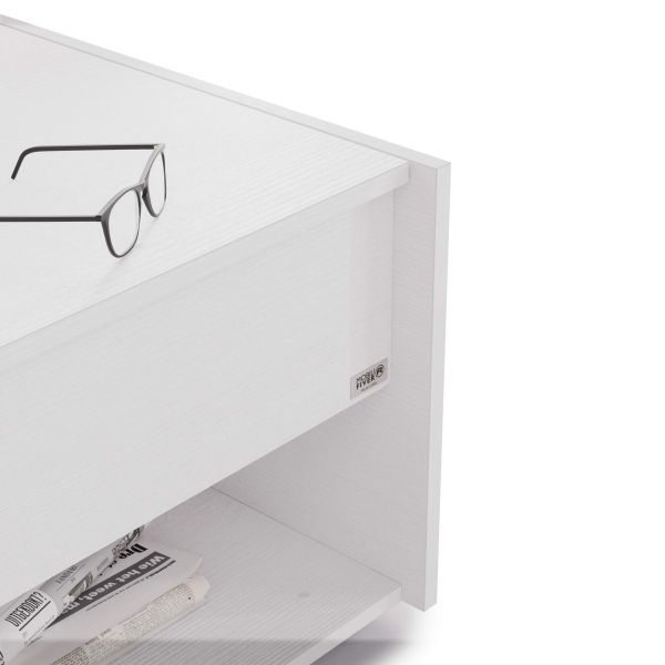 Romina Lift-up Coffee Table, Ashwood White detail image 4