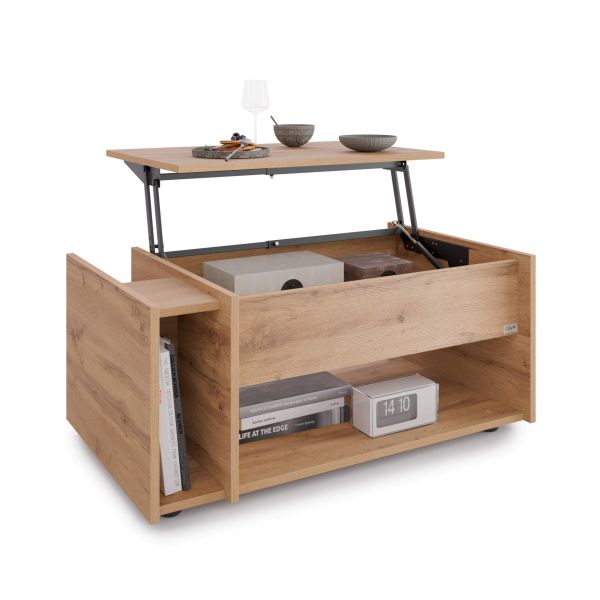Romina Lift-up Coffee Table, Rustic Oak detail image 1