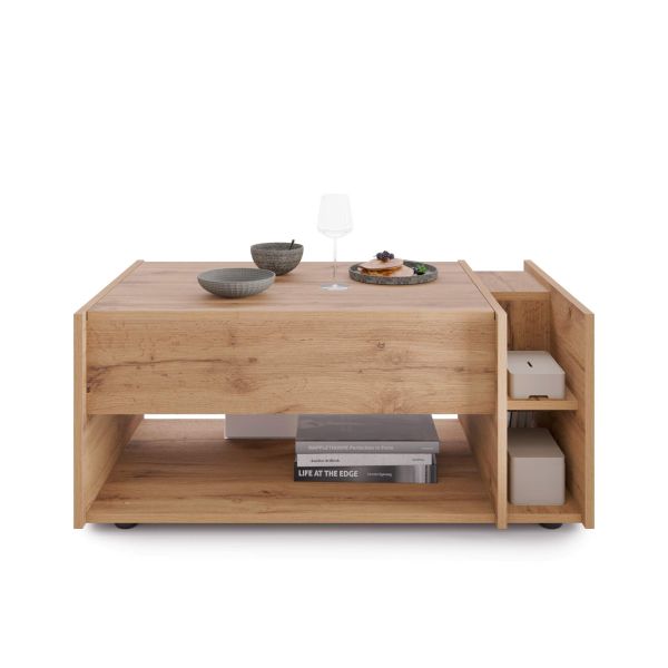 Romina Lift-up Coffee Table, Rustic Oak detail image 2