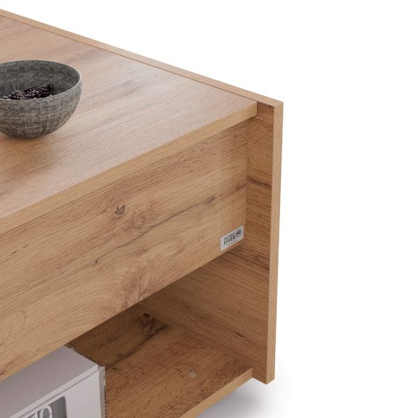 Romina Lift-up Coffee Table, Rustic Oak detail image 4