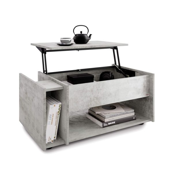 Romina Lift-up Coffee Table, Concrete Grey Effect detail image 1