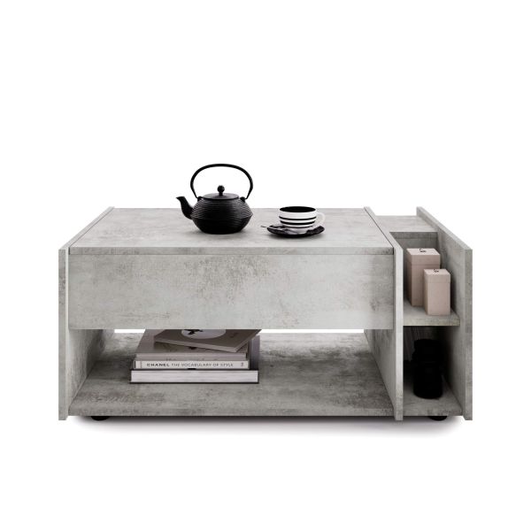 Romina Lift-up Coffee Table, Concrete Grey Effect detail image 2