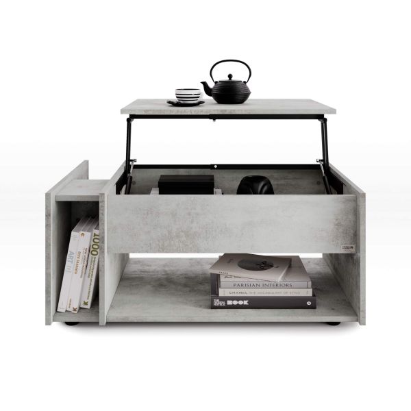 Romina Lift-up Coffee Table, Concrete Grey Effect detail image 4