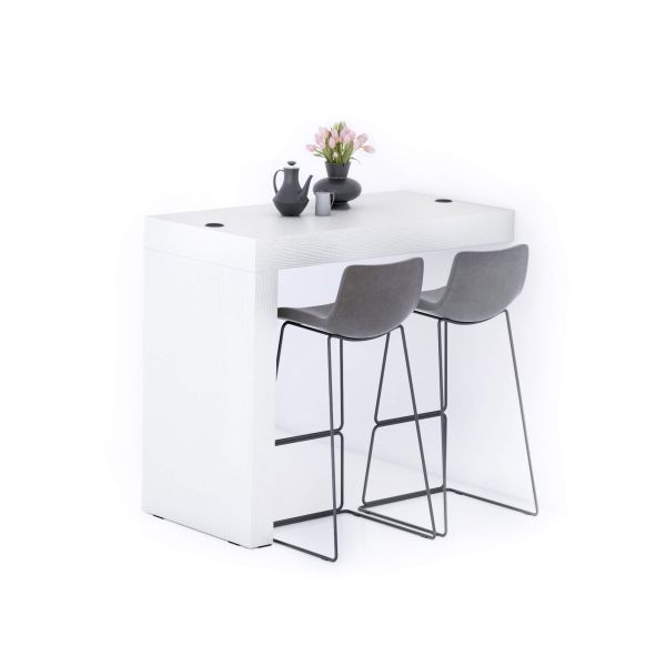Evolution Peninsula with Wireless Charger 47.2 x 23.6 in, Ashwood White