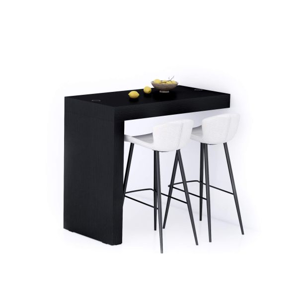 Evolution Peninsula with Wireless Charger 47.2 x 23.6 in, Ashwood Black
