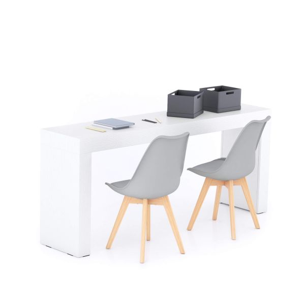 Evolution Desk 70.9 x 15.7 in, Ashwood White with Two Legs