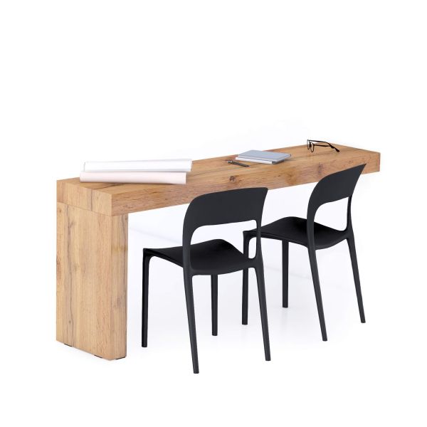 Evolution Desk 70.9 x 15.7 in, Rustic Oak with One Leg