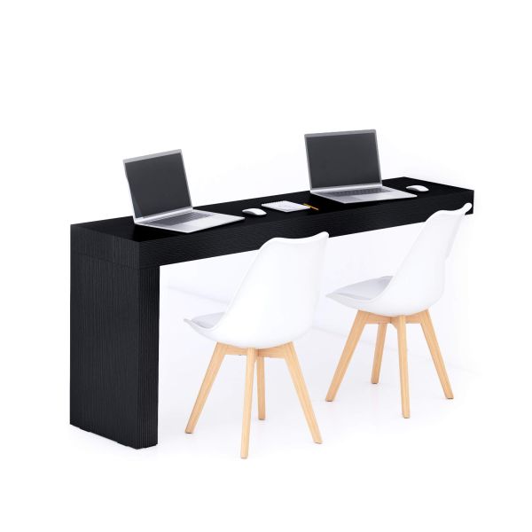 Evolution Desk 70.9 x 15.7 in, Ashwood Black with One Leg