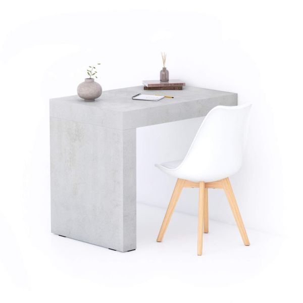 Evolution Desk 35.4 x 23.6 in, Concrete Effect, Grey with One Leg
