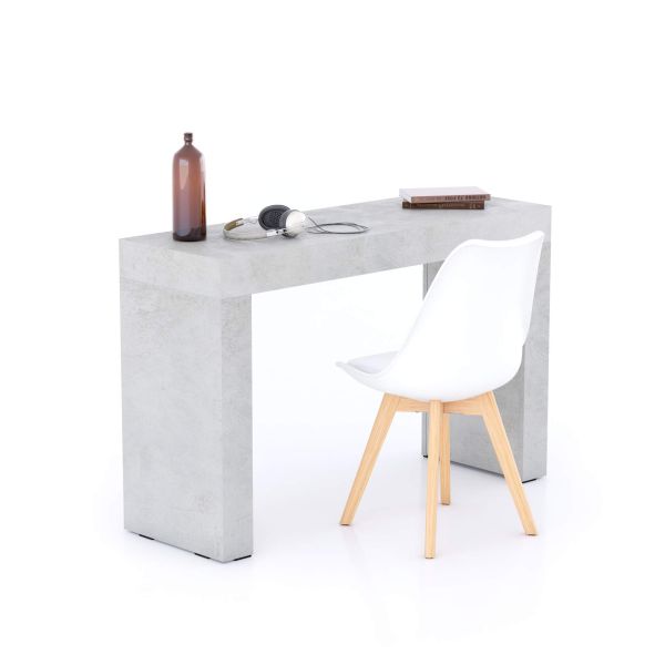Evolution Desk 47.2 x 15.7 in, Concrete Effect, Grey with Two Legs