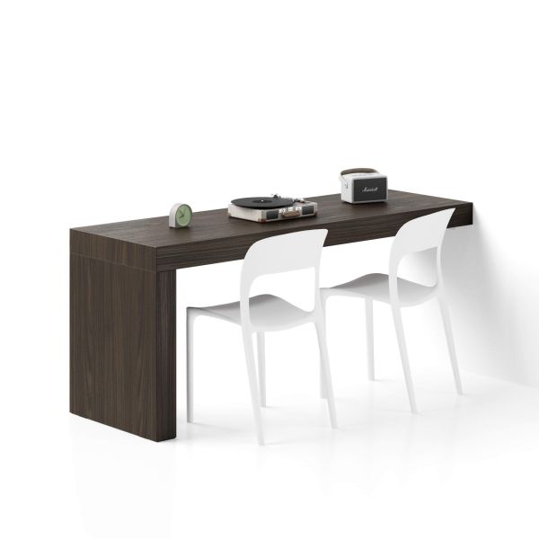 Evolution Desk 70.9 x 23.6 in, Dark Walnut with One Leg