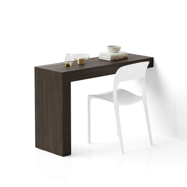 Evolution Desk 47.2 x 15.7 in, Dark Walnut with One Leg