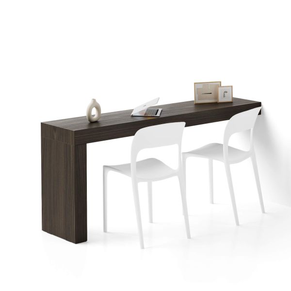 Evolution Desk 70.9 x 15.7 in, Dark Walnut with One Leg