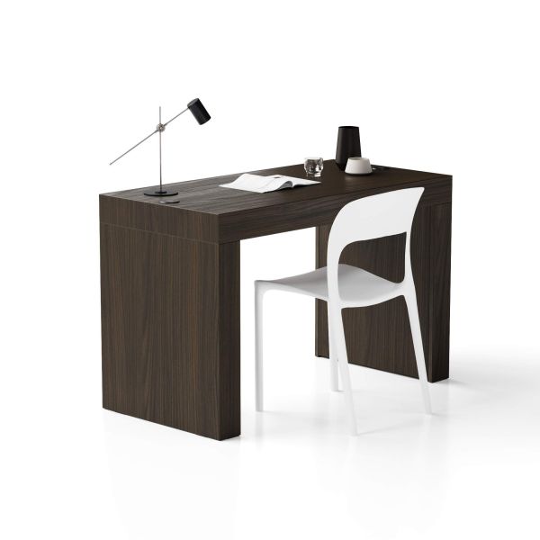 Evolution Desk 47.2 x 23.6 in, Dark Walnut with Two Legs and Wireless Charger