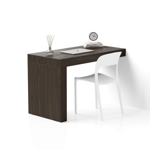 Evolution Desk 47.2 x 23.6 in, Dark Walnut with One Leg and Wireless Charger