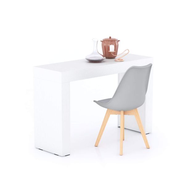 Evolution dining table 47.2 x 15.7 in, Ashwood White with Two Legs