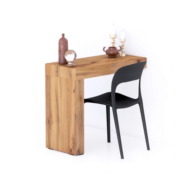 Evolution dining table 35.4 x 15.7 in, Rustic Oak with One Leg