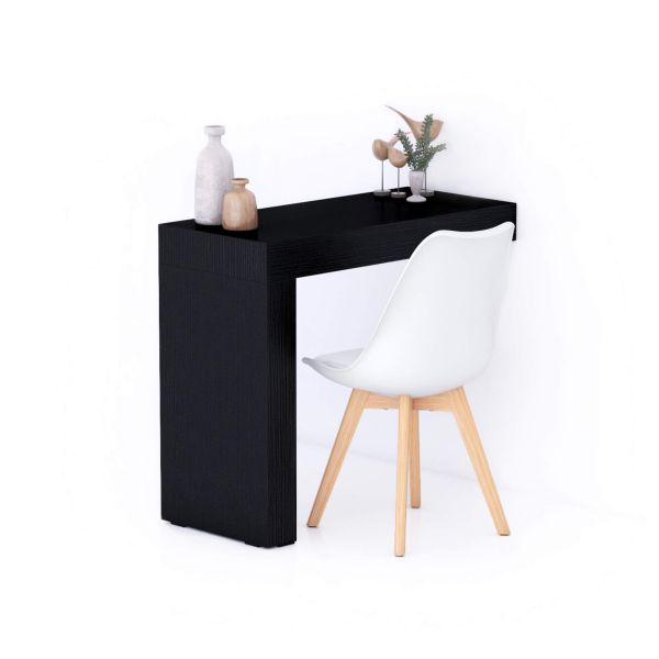 Evolution dining table 35.4 x 15.7 in, Ashwood Black with One Leg