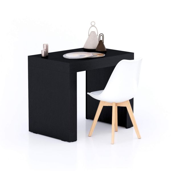 Evolution dining table 35.4 x 23.6 in, Ashwood Black with Two Legs