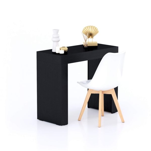 Evolution dining table 35.4 x 15.7 in, Ashwood Black with Two Legs