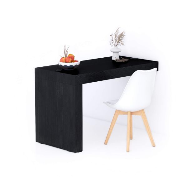 Evolution dining table 47.2 x 23.6 in, with Wireless Charger, Ashwood Black with One Leg