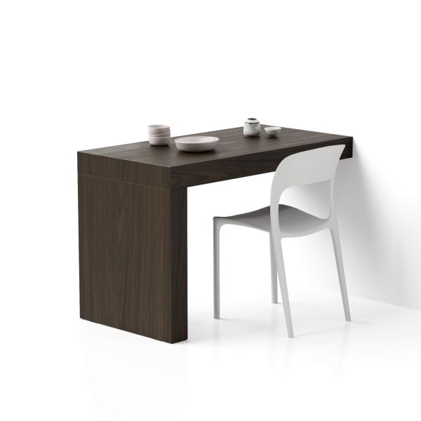 Evolution dining table with One Leg 47.2 x 23.6 in, Dark Walnut