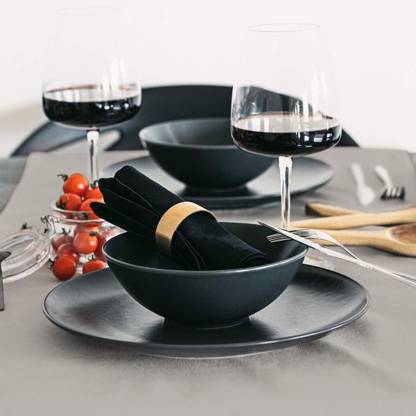 Gioele Cotton table runner 17.71 x 78.74 in, Light Grey detail image 2