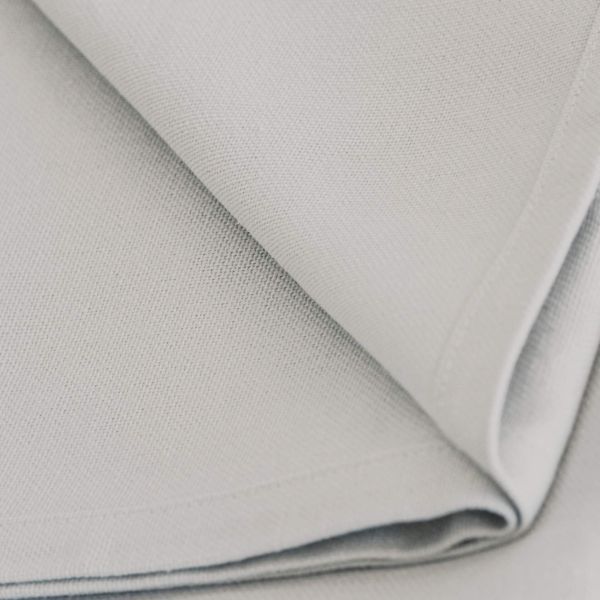Gioele Cotton table runner 17.71 x 78.74 in, Light Grey detail image 5