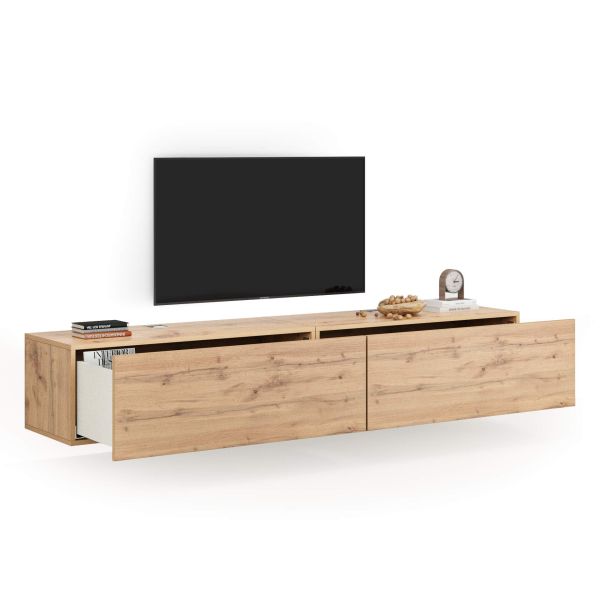 Easy Living Room Wall Unit 1, Rustic Oak, 81.9x17.3x14.2 in detail image 1