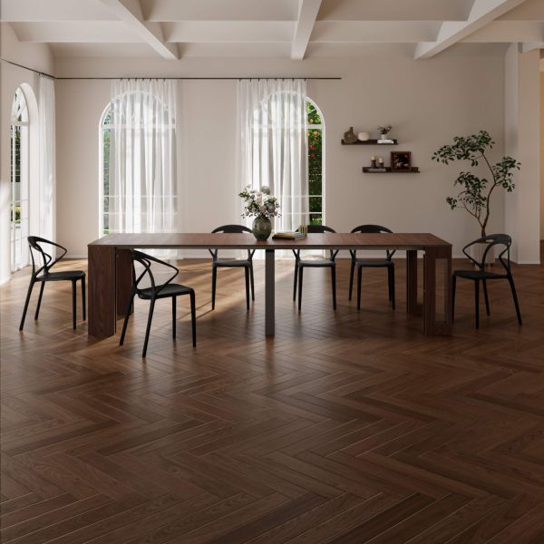 WHAT WE WANT extension table / ウォールナット Easy, Extendable Console Table with extension leaves holder