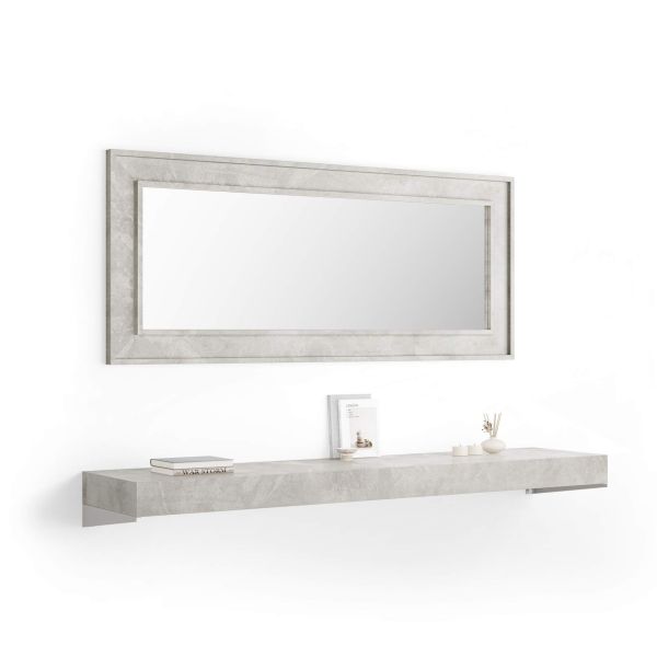 Floating Console Table Evolution 70.86 x 15.74 in, Concrete Effect, Grey Effect