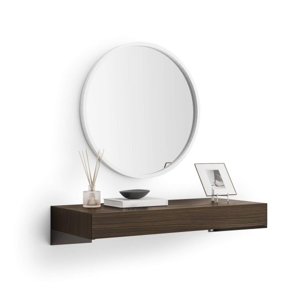 Floating Console Table Evolution 35.43 x 15.74 in, Dark Walnut