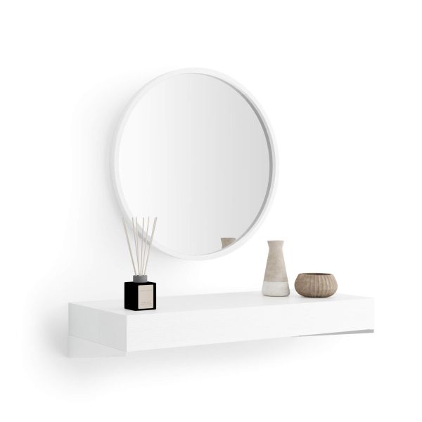 Floating Console Table Evolution 35.43 x 15.74 in, Ashwood White