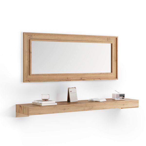 Floating Console Table Evolution 70.86 x 15.74 in, Rustic Oak