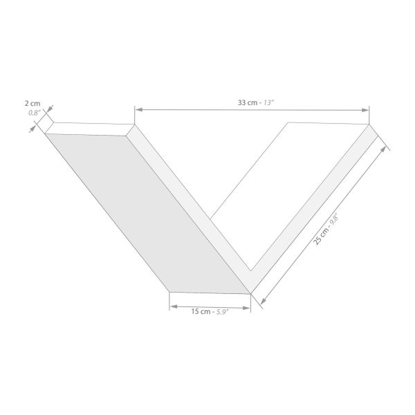 A Set of 4 Giuditta "V"-shaped Shelves, Ashwood Black technical image 1