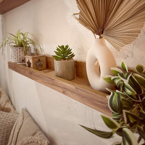 Set of 2 First picture shelves, 31.49 in, Rustic Oak set image 3