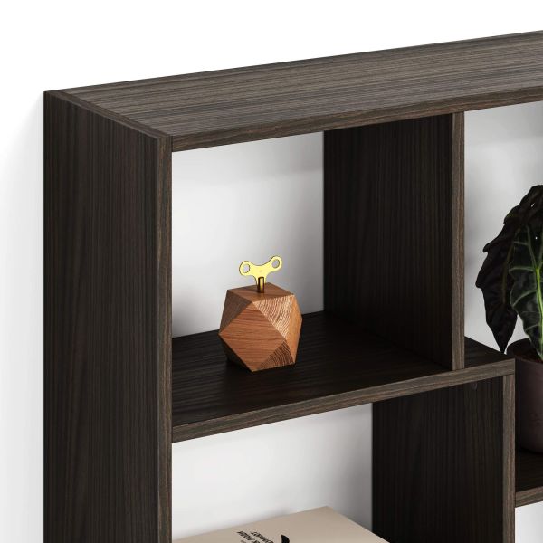 Iacopo XXL Bookcase (189.92 x 93.07 in), Dark Walnut detail image 1